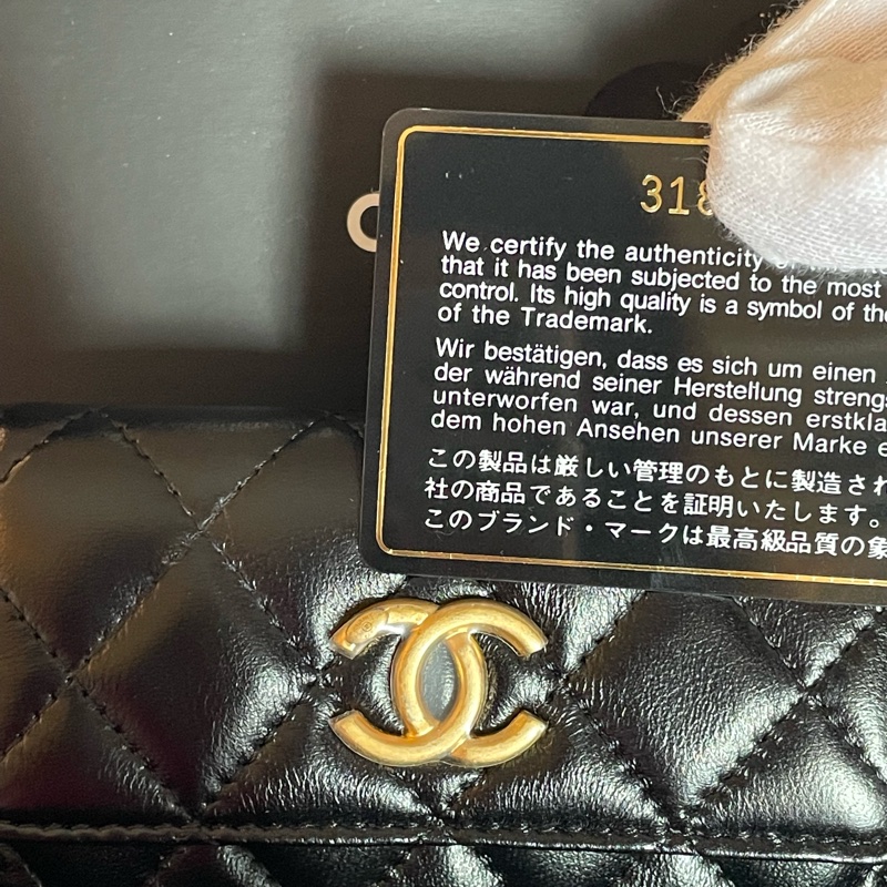 全新CHANEL季節款口蓋單層卡夾-14