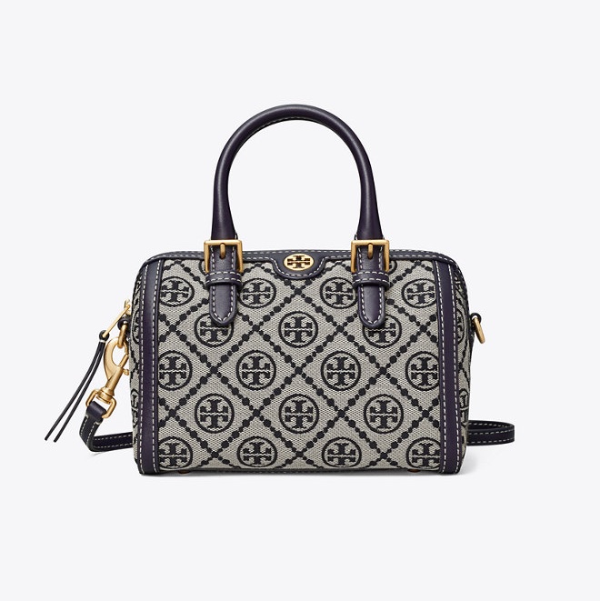 Tory Burch 緹花迷你波士頓包 T monogram petite barrel bag-0