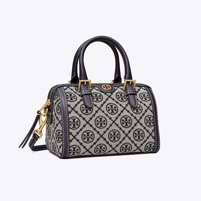 Tory Burch 緹花迷你波士頓包 T monogram petite barrel bag-1