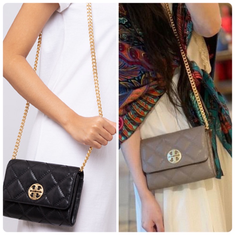 [Tory Burch] TB Willa 菱格皮革鍊帶WOC斜背包 -黑色［美國正品 現貨在台]-0