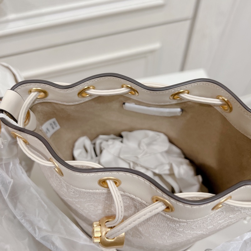 Tory Burch T monogram 米白 水桶包-9