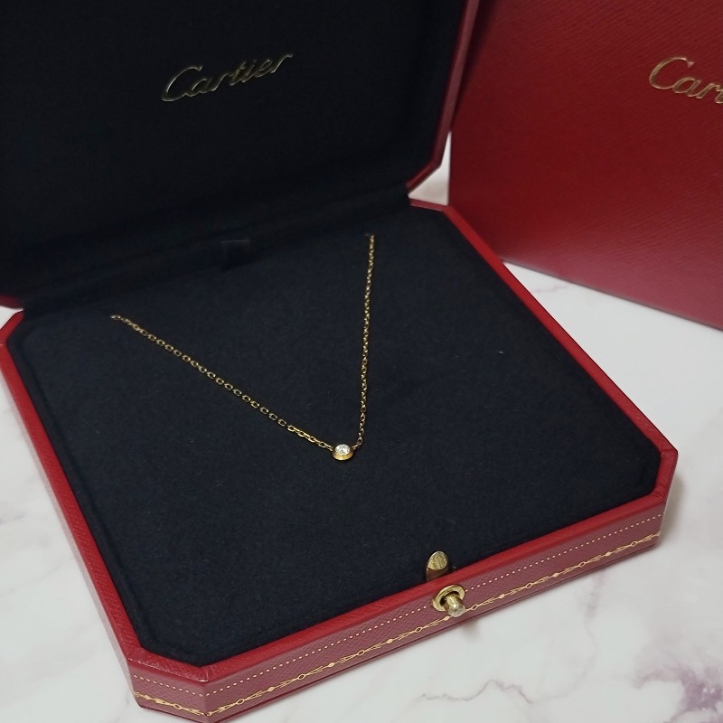聖誕節優惠降價！！Cartier D,Amour項鍊 0.9分鑽石 18K金-6