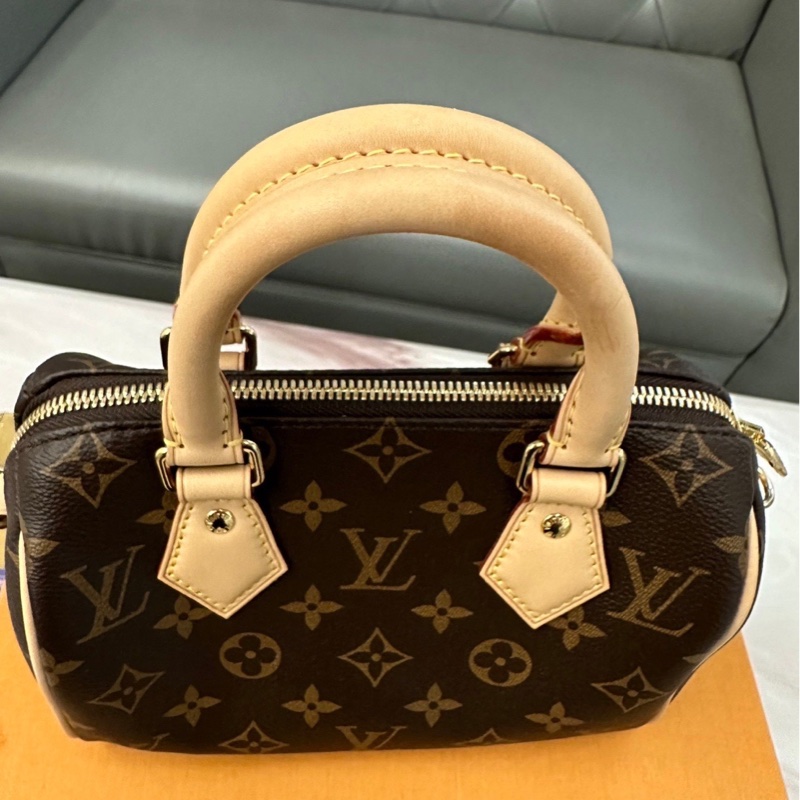 LV SPEEDY 20粉背帶-5
