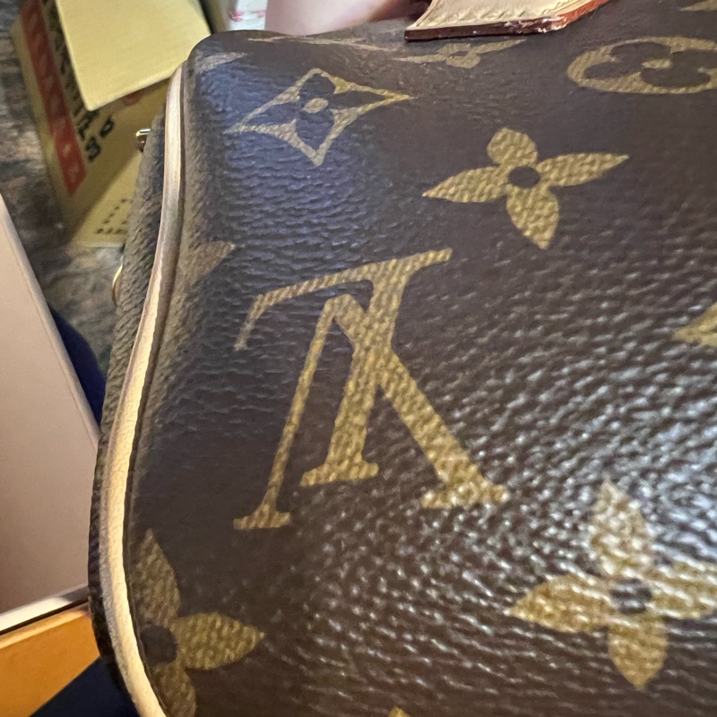 LV SPEEDY 20粉背帶-9