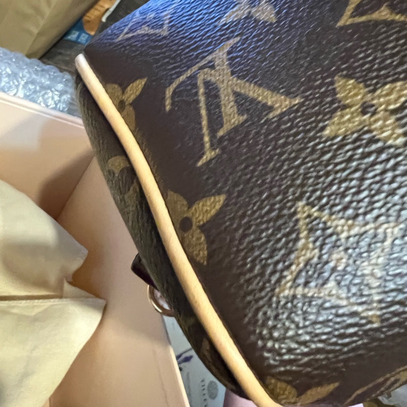 LV SPEEDY 20粉背帶-10