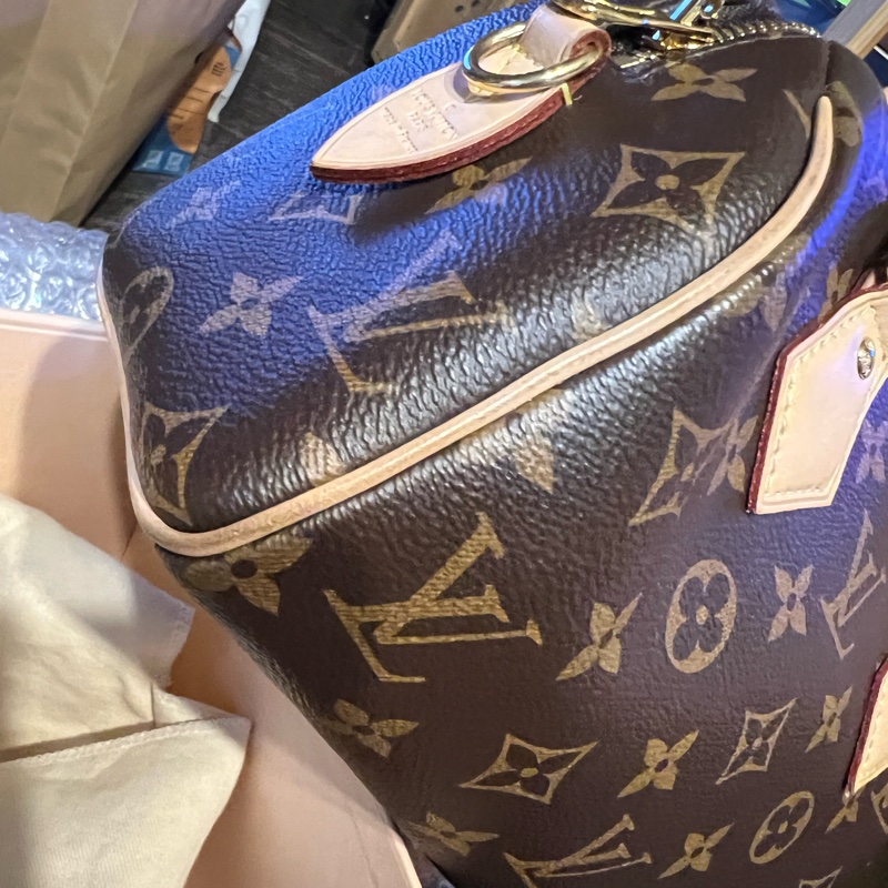 LV SPEEDY 20粉背帶-14