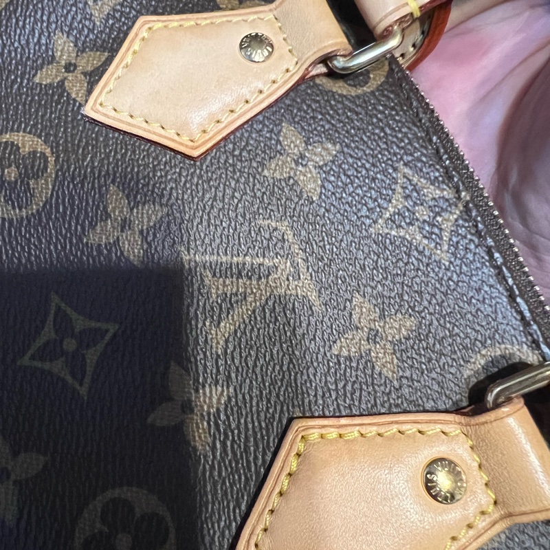 LV SPEEDY 20粉背帶-16