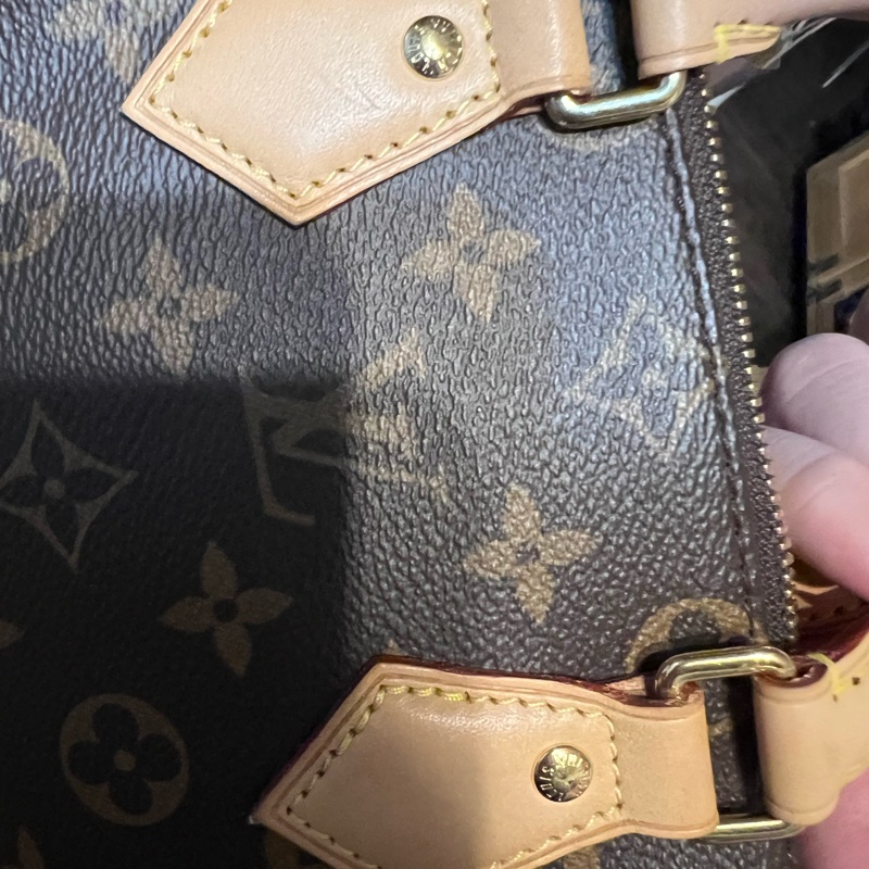 LV SPEEDY 20粉背帶-17