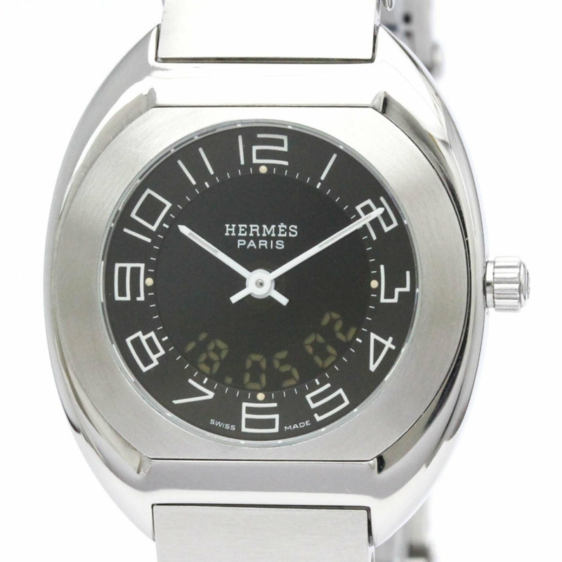 【日本直送】拋光 HERMES Espace 不銹鋼石英女士手錶 ES1.210 BF559164-0
