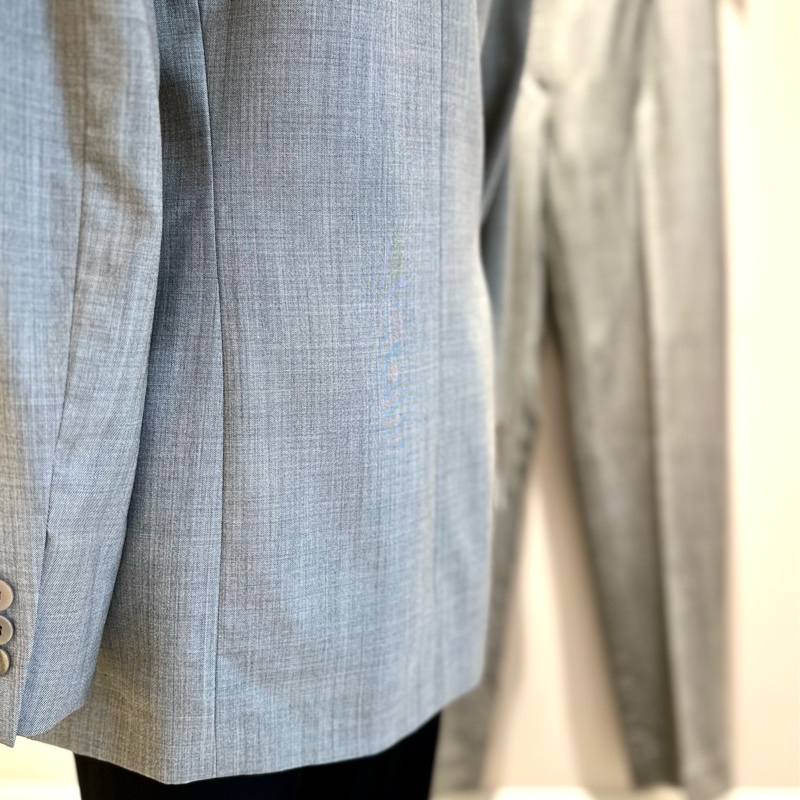 ［併單Ｐ］Façonnable 氣質灰西裝長褲套裝＋UNTITLED 白色圓裙+LONGCHAMP 粉色方絲巾-1