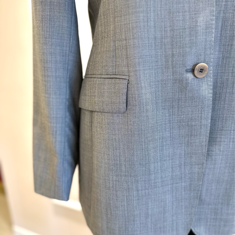 ［併單Ｐ］Façonnable 氣質灰西裝長褲套裝＋UNTITLED 白色圓裙+LONGCHAMP 粉色方絲巾-4