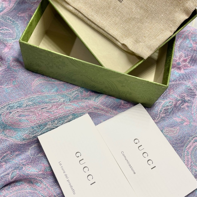 Gucci Marmont 牛皮卡片短夾-藕粉色-8