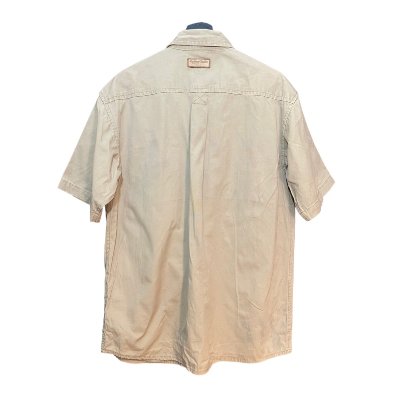 顛復古⚡️美國Marlboro口袋工裝短袖襯衫❤️古著男女皆可 F0511013-3