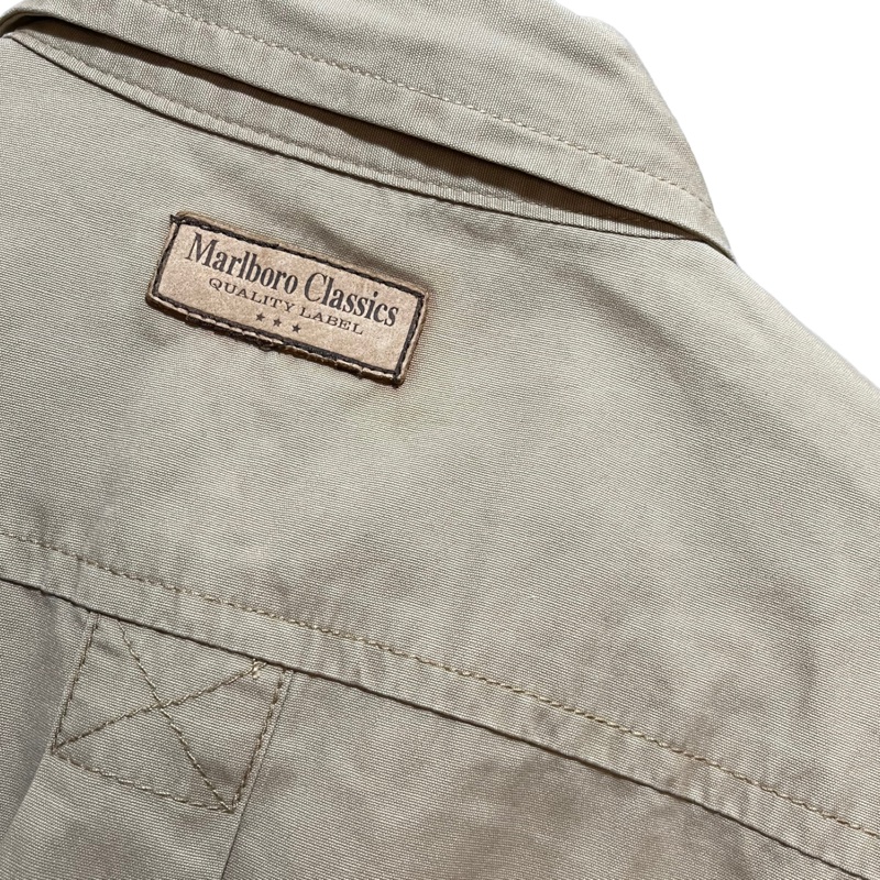 顛復古⚡️美國Marlboro口袋工裝短袖襯衫❤️古著男女皆可 F0511013-4