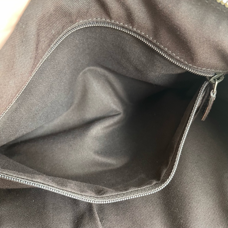 Gucci咖邊緹花肩背包-11