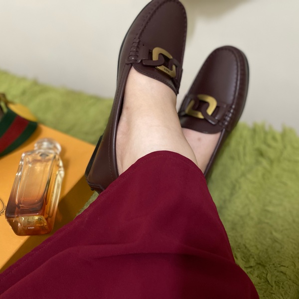 TOD’S Kate系列城市豆豆鞋-暗紅色-1