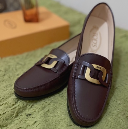 TOD’S Kate系列城市豆豆鞋-暗紅色-2