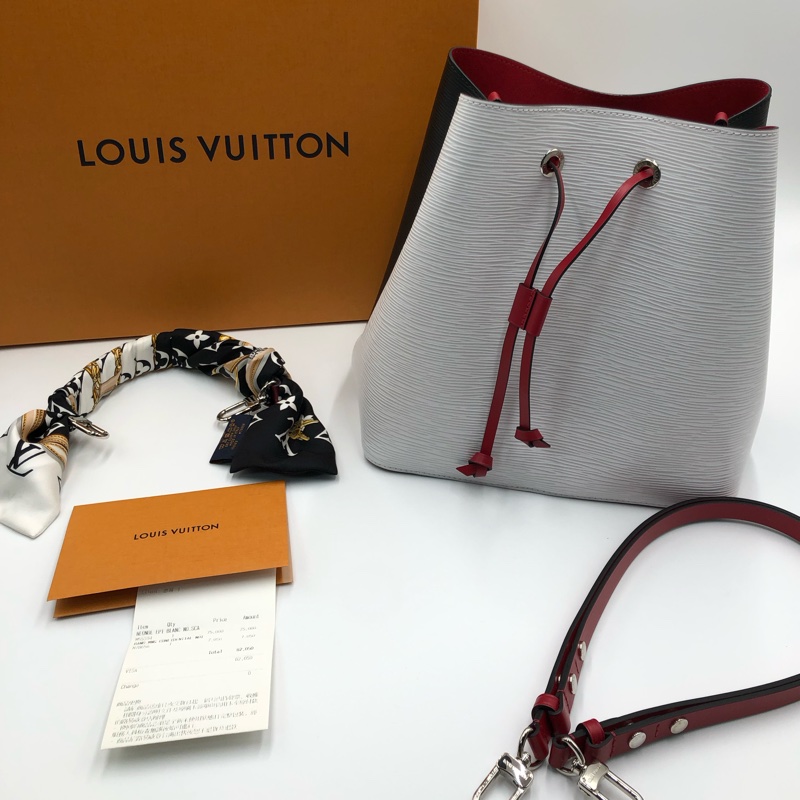 LV Neonoe MM 限定款 + 絲巾綁帶-0