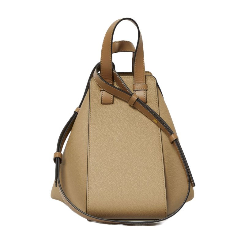 【LOEWE 羅威】Small Hammock 小號 柔軟粒面小牛皮 吊床包 肩背包 手提包 沙色-3