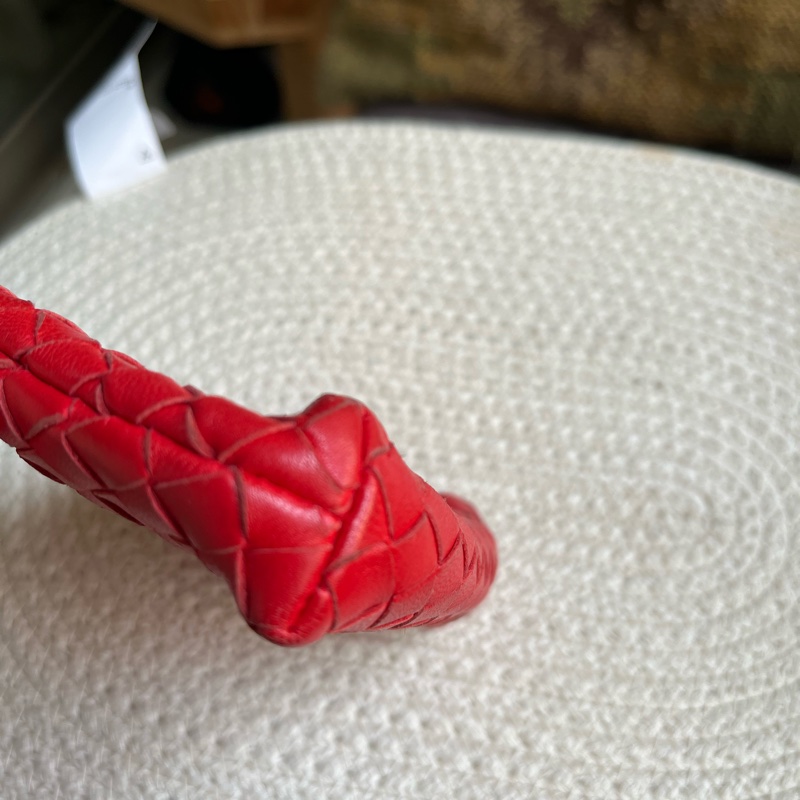 BV小羊皮紅色小零錢包-5