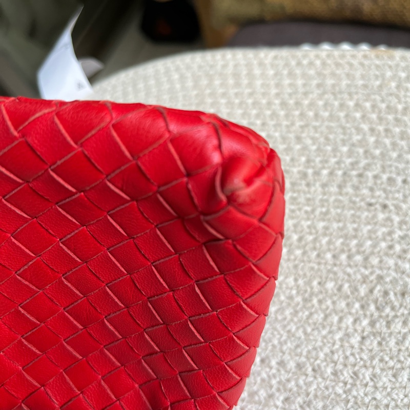 BV小羊皮紅色小零錢包-10