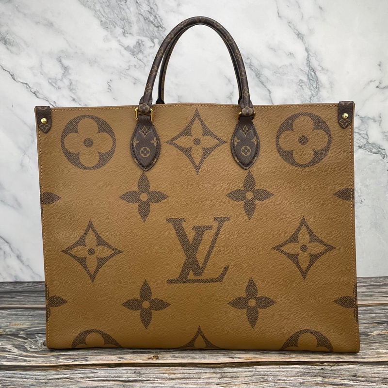 Louis Vuitton 路易威登M44576經典ONTHEGO Monogram Reverse帆布 #購物包 / #手提包 / #肩背包-5