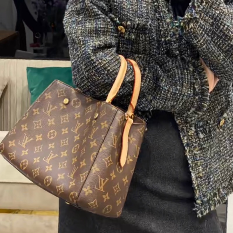 Review Montaigne Mm Louis Vuitton Marine Rouge Monogram Empreinte
