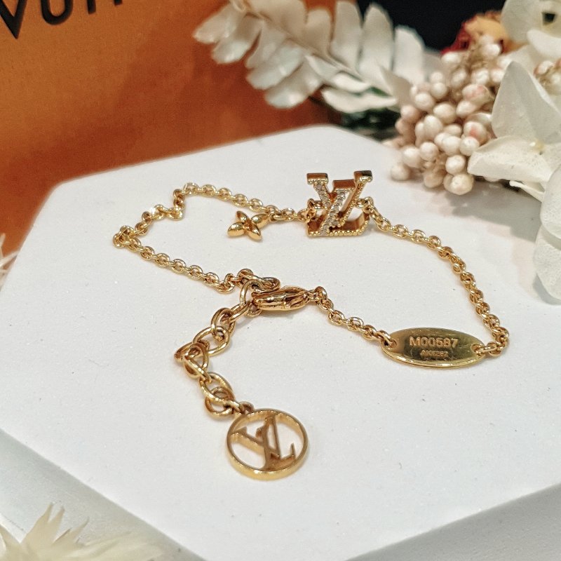 Louis Vuitton LV 金色 ICONIC 水鑽手鍊/飾品-1