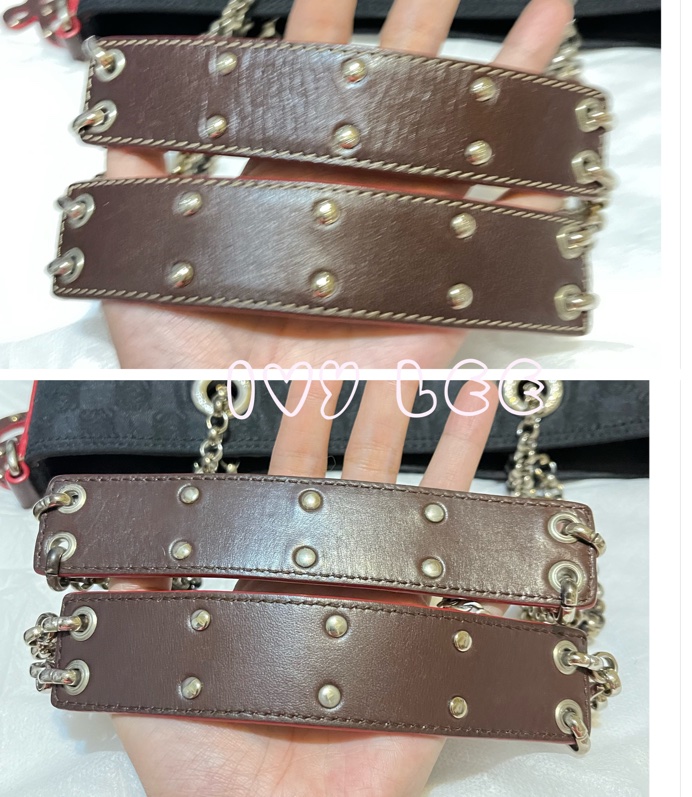 LOEWE 帆布水桶包 肩背包 VINTAGE 鏈條提把 質感黑壓印Logo 二手精品 正品-8