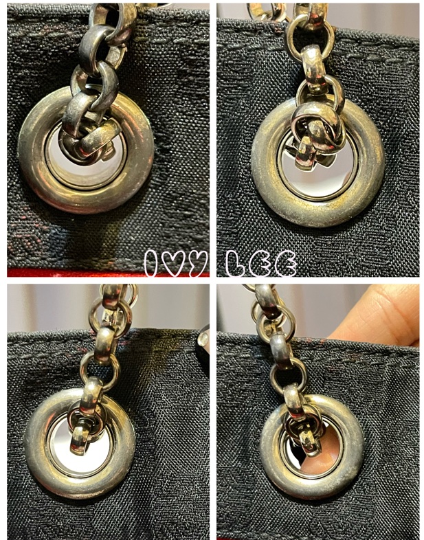 LOEWE 帆布水桶包 肩背包 VINTAGE 鏈條提把 質感黑壓印Logo 二手精品 正品-13