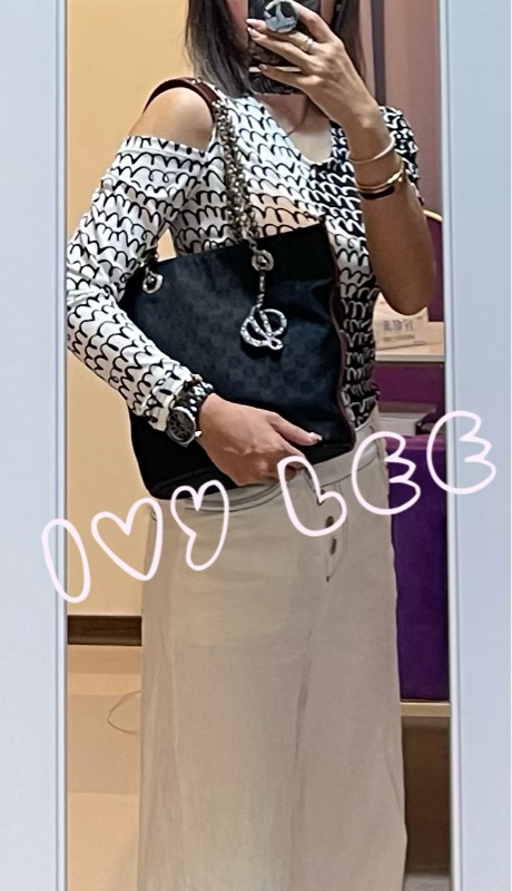 LOEWE 帆布水桶包 肩背包 VINTAGE 鏈條提把 質感黑壓印Logo 二手精品 正品-19