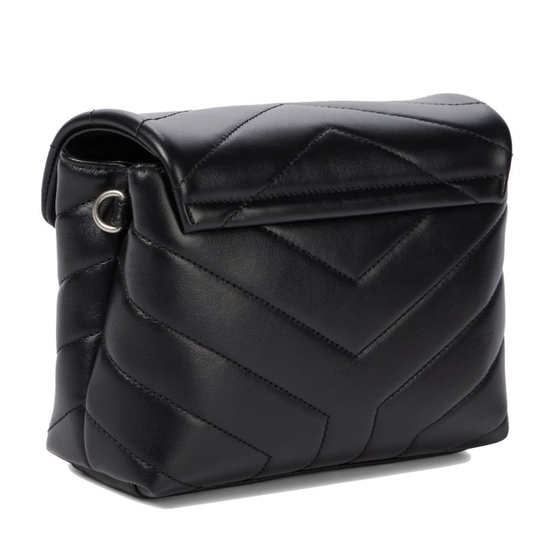 【YSL】SAINT LAURENT YSL Toy Loulou Monogram 銀色金屬 斜背包 肩背包 黑色 黑銀 銀扣-2