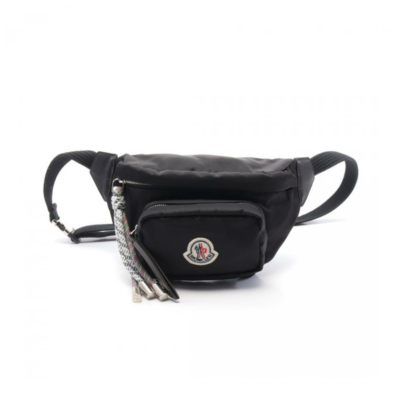 【日本直送】 中古MONCLER[AB]FELICIE 費里歇 隨身包 腰包 尼龍 皮革 黑色-0