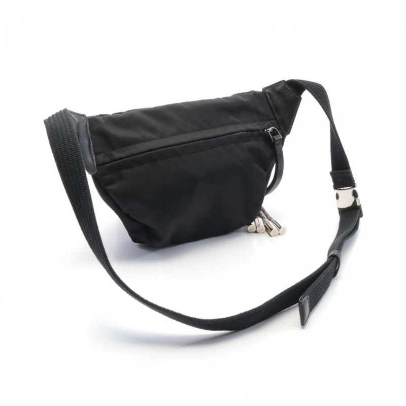 【日本直送】 中古MONCLER[AB]FELICIE 費里歇 隨身包 腰包 尼龍 皮革 黑色-1