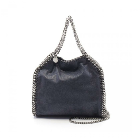 【日本直送】 中古Stella McCartney[B]法拉貝拉 小型的 鏈條單肩包 仿造皮 深海軍藍 兩用款
