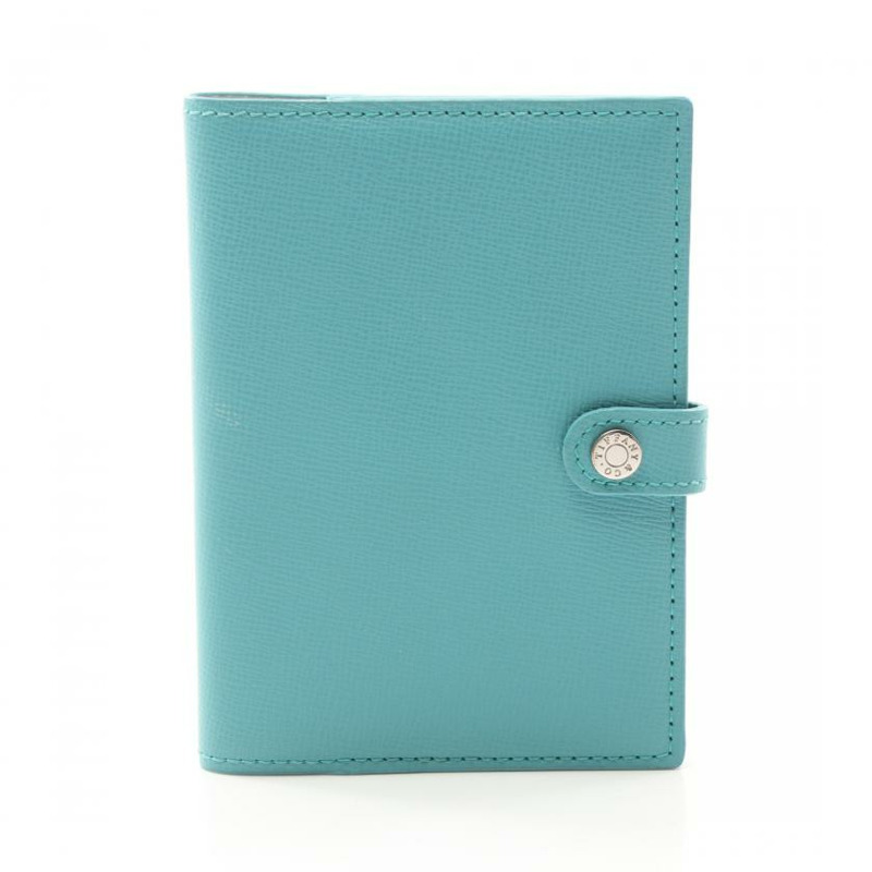 【日本直送】 中古TIFFANY & Co.[B]筆記本封面/筆記本套 皮革 綠松石藍-0