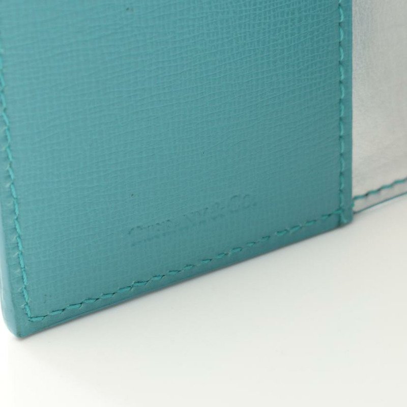 【日本直送】 中古TIFFANY & Co.[B]筆記本封面/筆記本套 皮革 綠松石藍-3