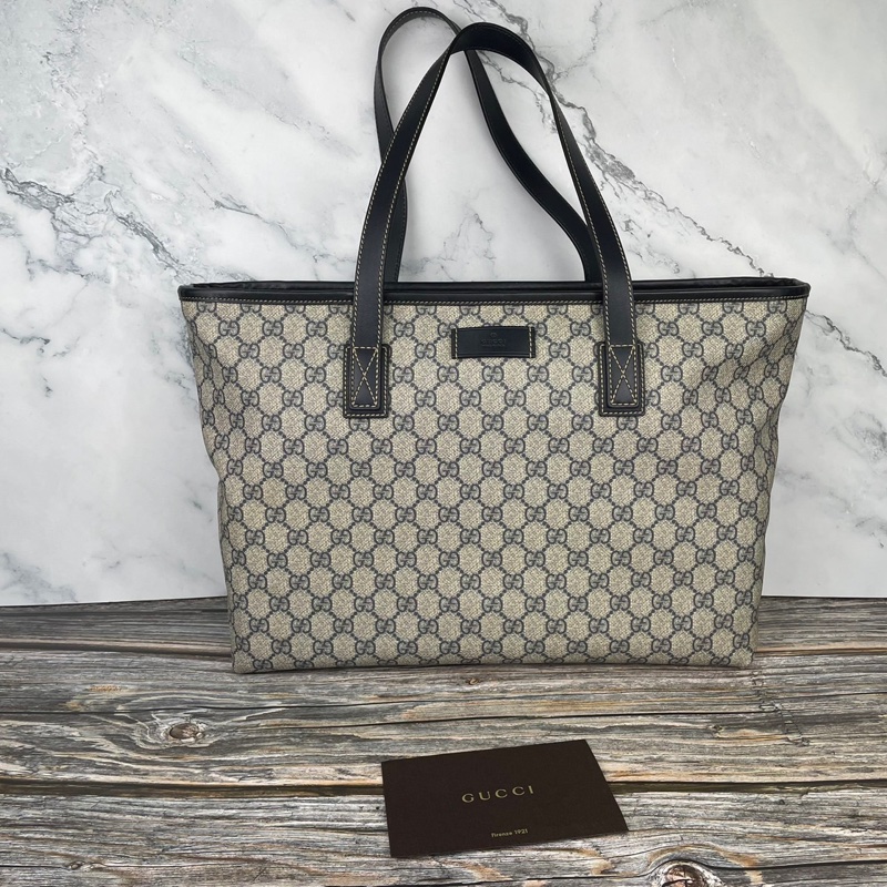 #GUCCI 211137 經典雙G緹花防水PVC拉鍊 #托特包 / #手提包-0