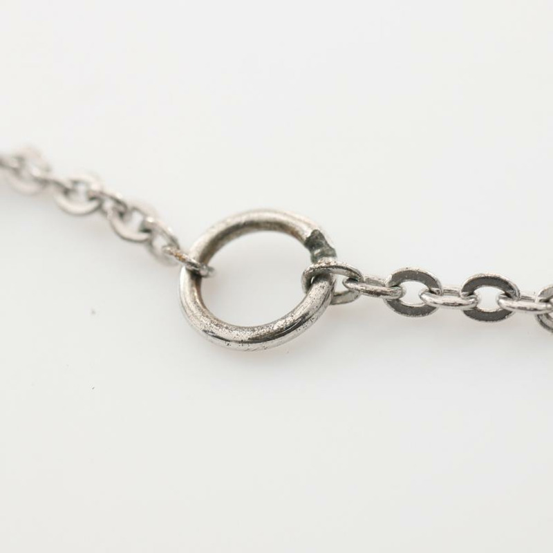 【日本直送】 中古Christian Dior[B]心 logo 項鍊 銀色 粉色-8