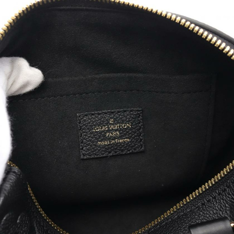 【日本直送】 中古LOUIS VUITTON[AB]Speedy Bandouliere 20 老花empreinte壓花浮雕 真皮手提包 黑色 兩用款-3