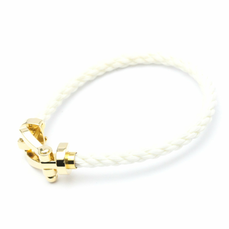 【日本直送】Fred Force 10 大號不銹鋼,黃金 (18K) 無石吊飾手鍊金-1