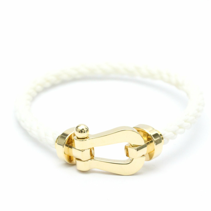 【日本直送】Fred Force 10 大號不銹鋼,黃金 (18K) 無石吊飾手鍊金-2