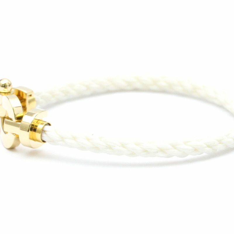 【日本直送】Fred Force 10 大號不銹鋼,黃金 (18K) 無石吊飾手鍊金-3