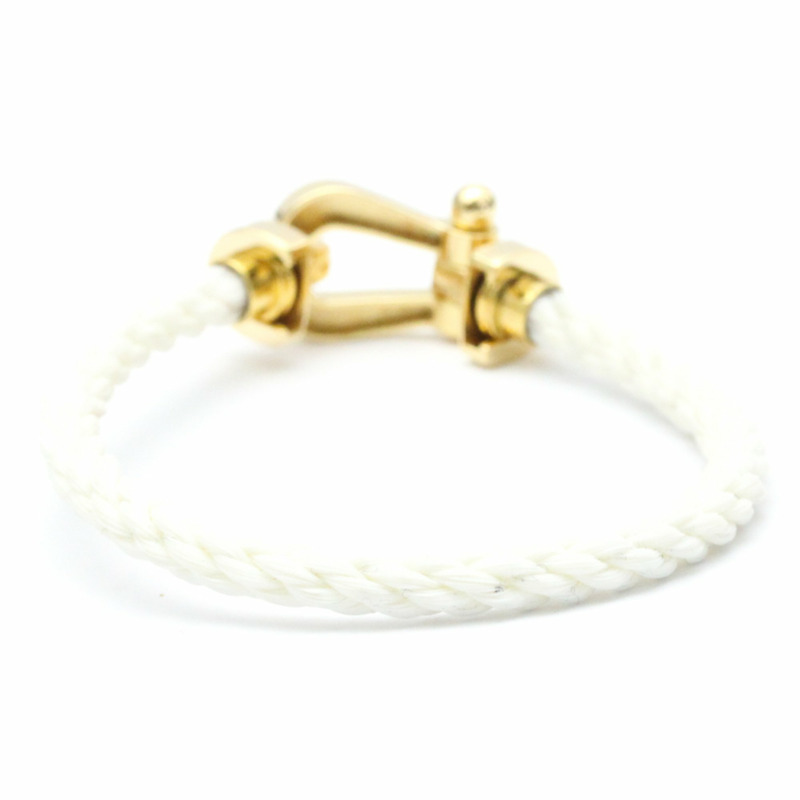 【日本直送】Fred Force 10 大號不銹鋼,黃金 (18K) 無石吊飾手鍊金-4