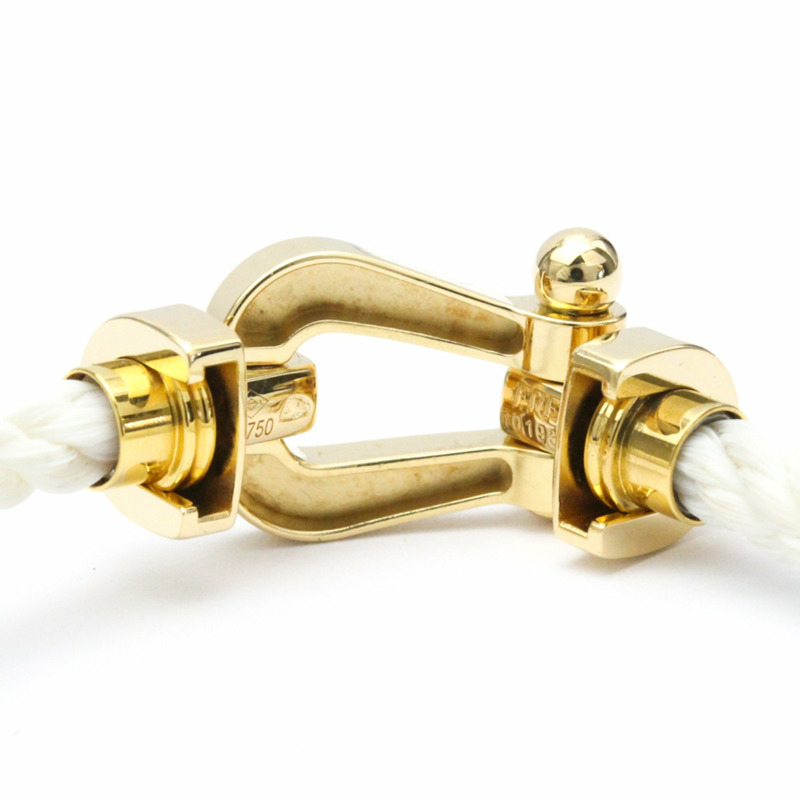 【日本直送】Fred Force 10 大號不銹鋼,黃金 (18K) 無石吊飾手鍊金-6