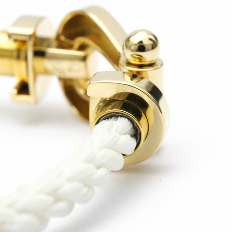 【日本直送】Fred Force 10 大號不銹鋼,黃金 (18K) 無石吊飾手鍊金-7