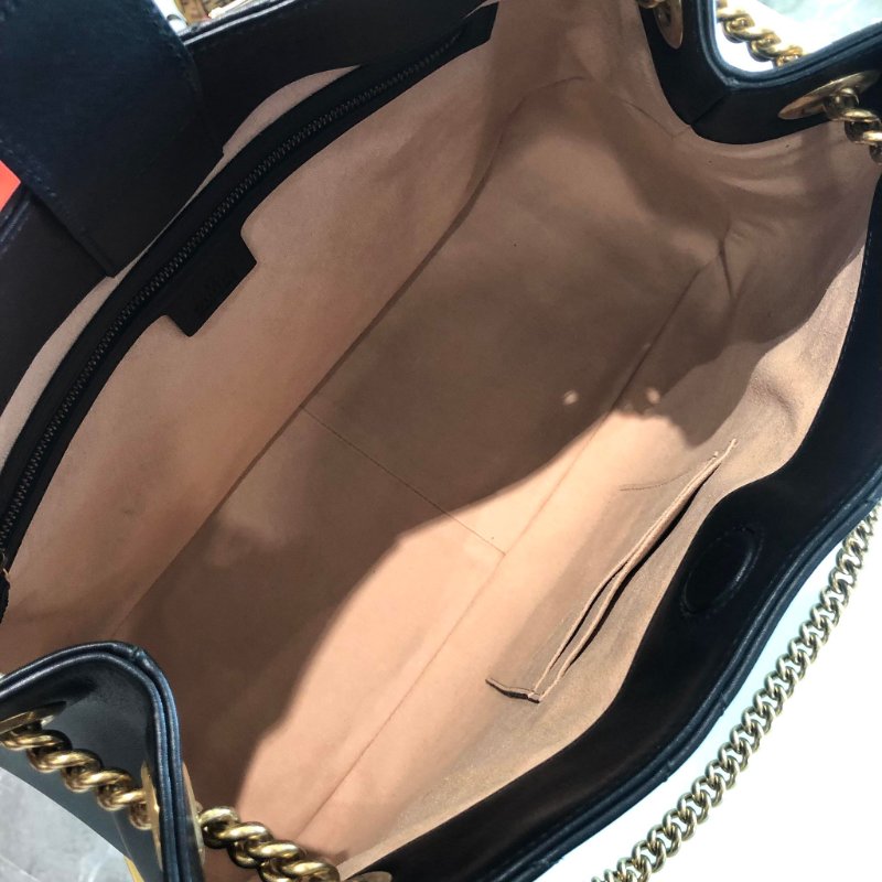 GUCCI Marmont 牛皮肩背鏈包 黑色 全新展示商品-4