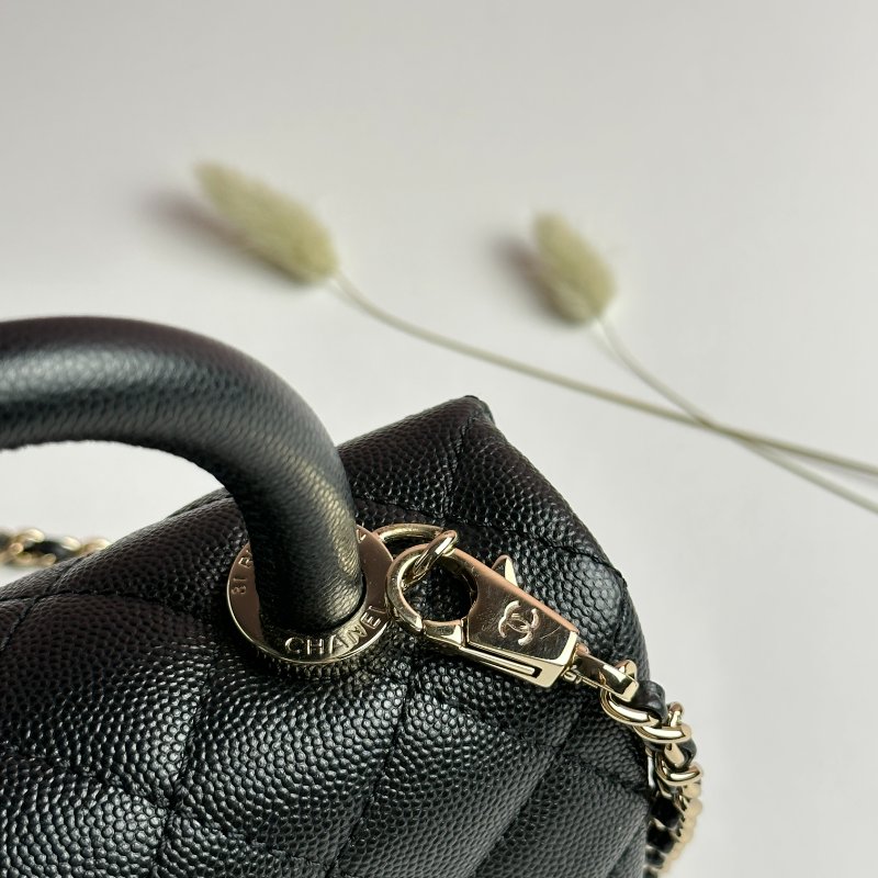 CHANEL Coco mini handle - 黑金-4