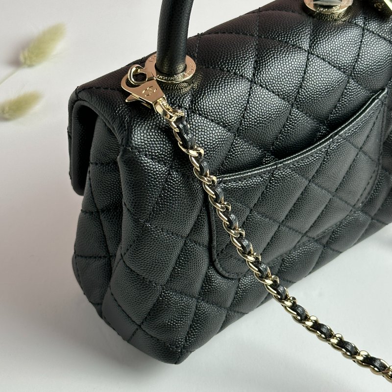 CHANEL Coco mini handle - 黑金-5