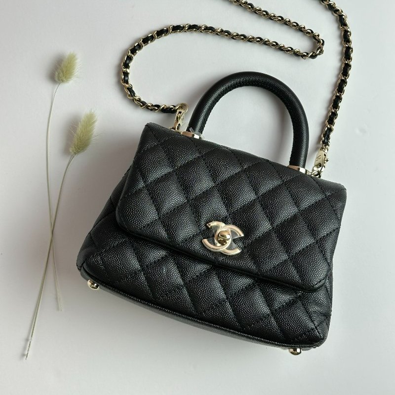 CHANEL Coco mini handle - 黑金-6